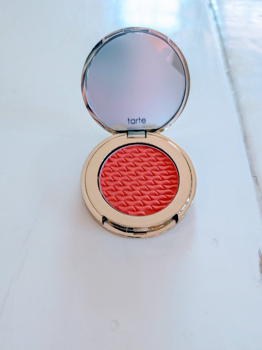 New Tarte Amazonian Clay 12-Hour Blush Polished 0.05 oz Gold Weave Case No Box